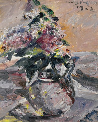 Lilas en un cuenco de vidrio de Lovis Corinth